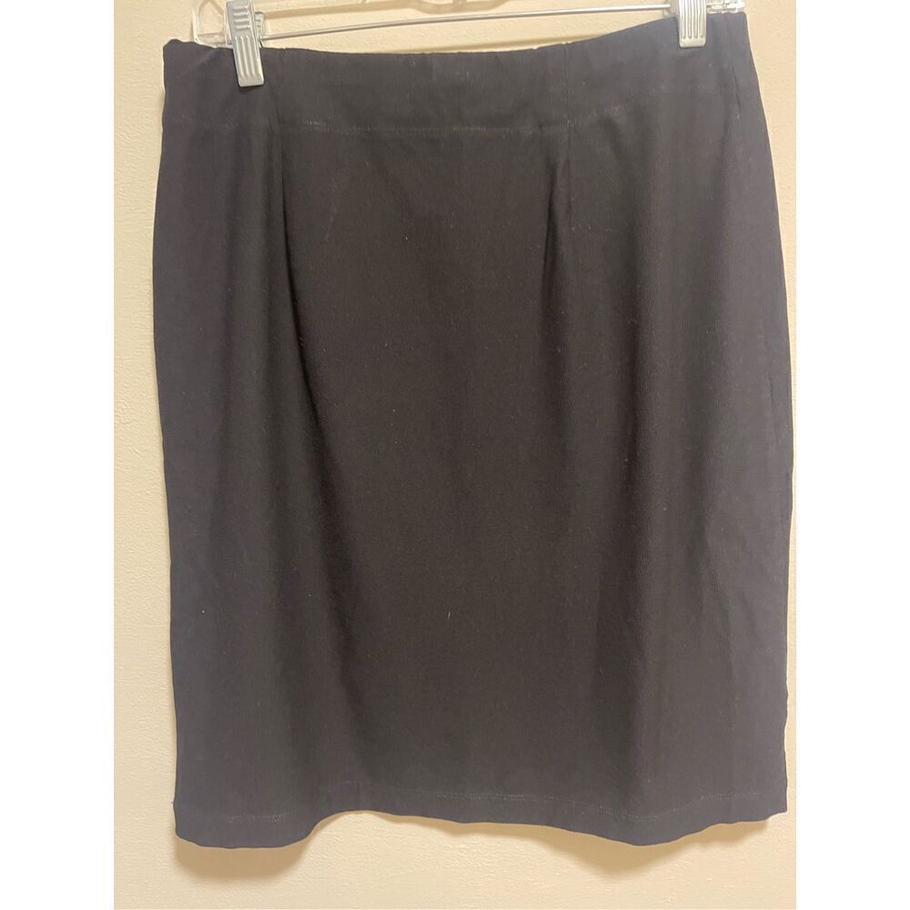 Eileen Fisher Short Skirt Md Black Stretch 70% Viscose USA - Picture 2 of 3